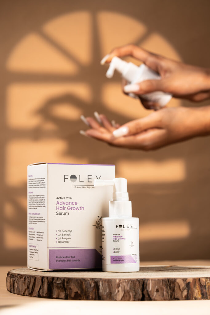 product shot of Foley's advance Hair Growth Serum