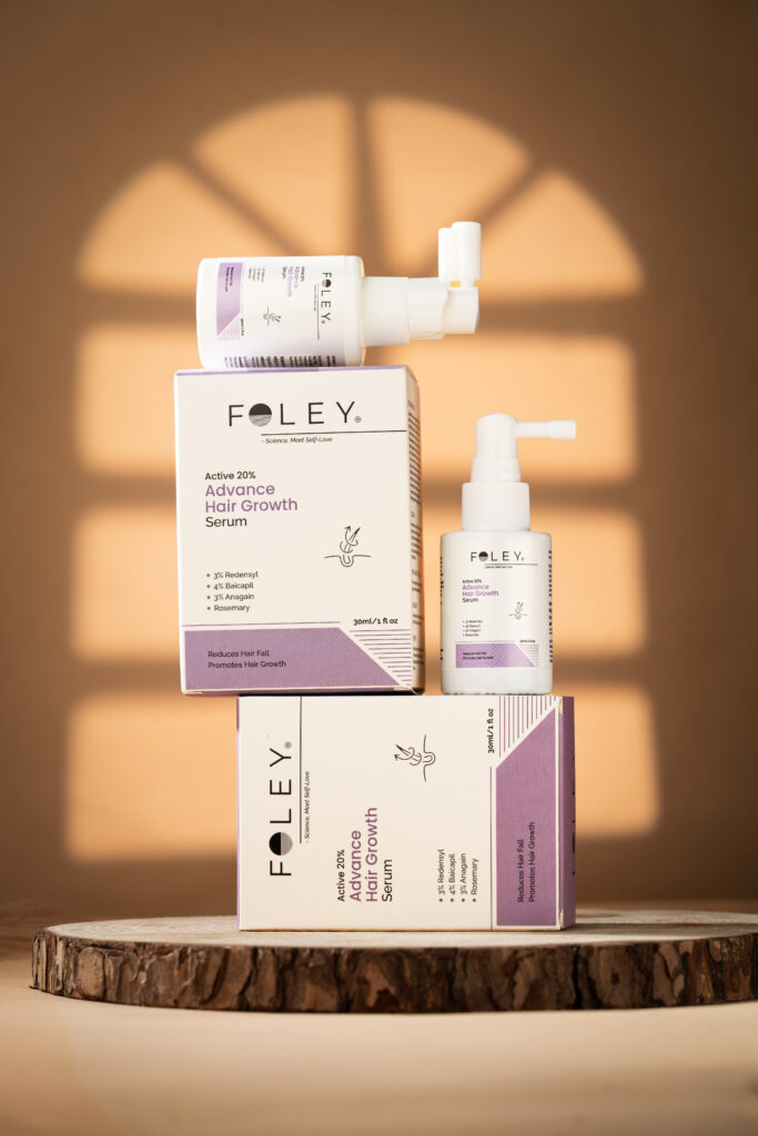 product shot of Foley's advance Hair Growth Serum